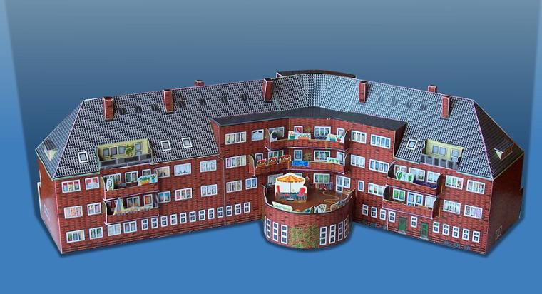 Kakibogen 3款房子纸模型图纸