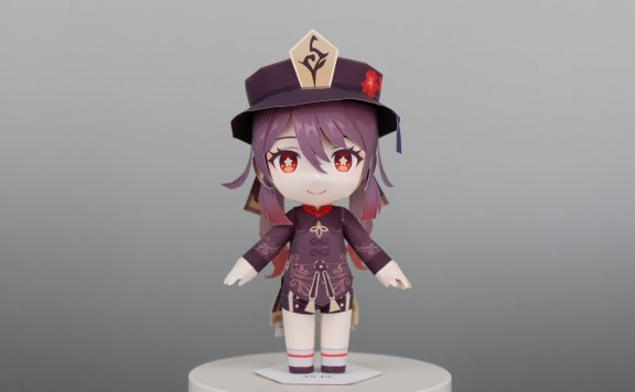 Q版胡桃(原神) 纸模型图纸