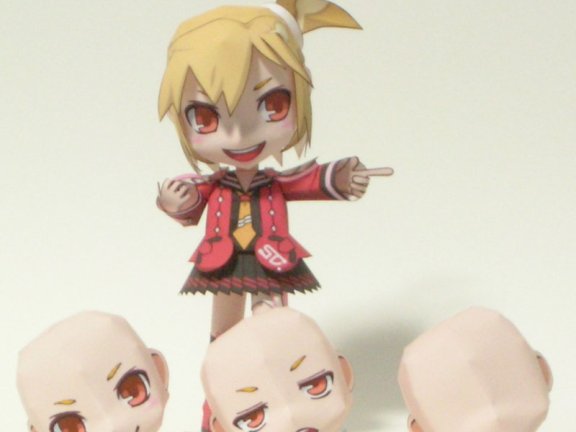 《梦幻之星：携带版2》 Q版艾米莉娅·帕西巴尔 纸模型图纸