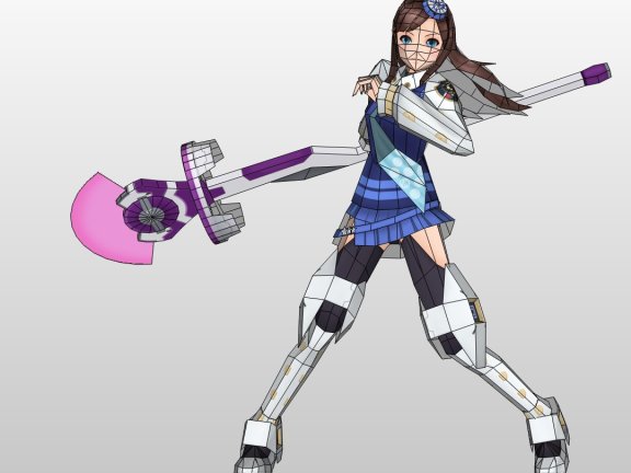 《梦幻之星：携带版2》 露米娅·韦博 纸模型图纸