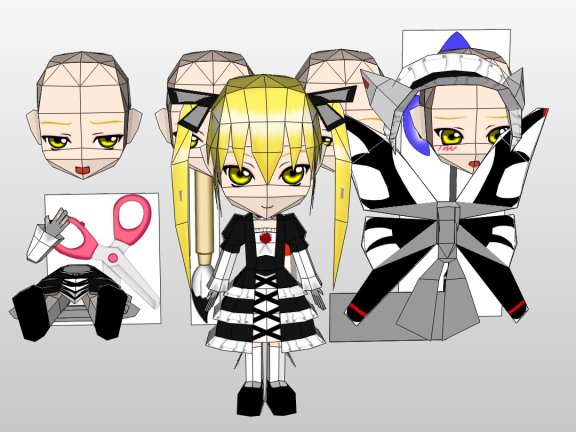 TipeDOLL-02 「Q版蒂塔」 纸模型图纸