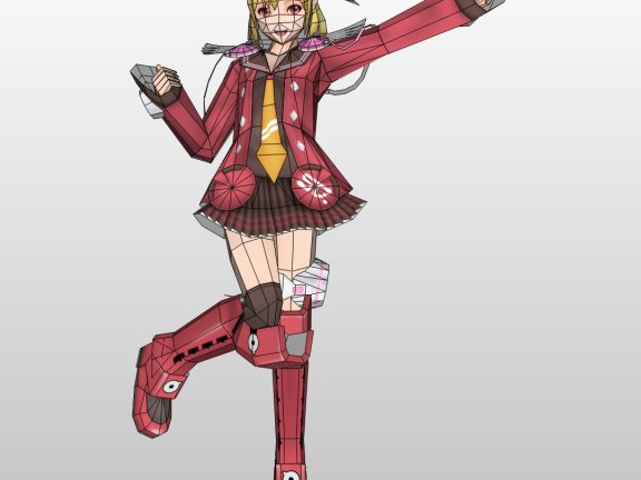 《梦幻之星：携带版2》 艾米莉娅·帕西巴尔 纸模型图纸