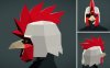 [原创] 情侣鸡 头套纸模型图纸