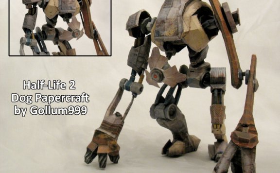 《半条命2》机械宠物阿狗 纸模型图纸