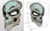 3款颅骨可穿戴 面具纸模型图纸