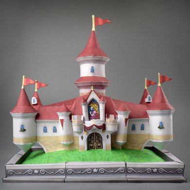 超级马里奥 公主城堡 纸模型图纸