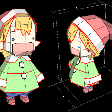 人类衰退之后 妖精 纸模型图纸免费下载