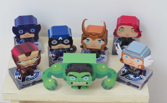 复仇者联盟 盒子人17款纸模型图纸