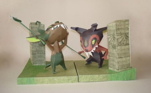 塞尔达传说 Miniblin 2款纸模型图纸