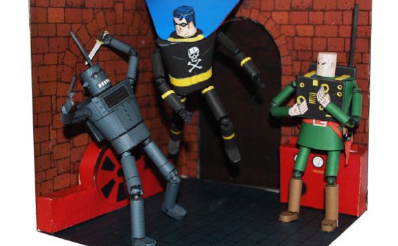 黄金时代 黑色恐怖 场景纸模型图纸