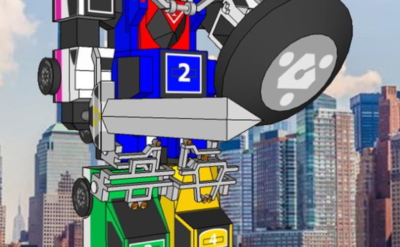 激走战队车连者 RV机器人 纸模型图纸