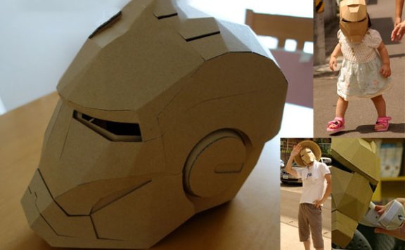 钢铁侠头盔(可穿戴+面罩开合) 2款纸板图纸