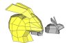[低模] 兔 纸模型图纸