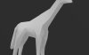 低模 长颈鹿 纸模型图纸