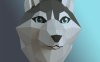 哈士奇头 壁挂纸模型图纸