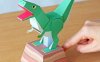 简易恐龙 2款可动纸模型图纸