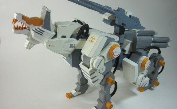 机兽新世纪 兰色奔狼 纸模型图纸