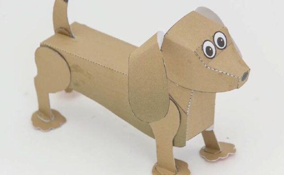 4套小狗 可动纸模型图纸