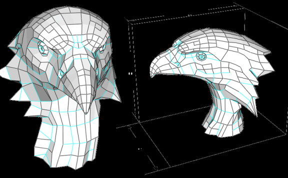 [低模] 老鹰头像 纸模型图纸