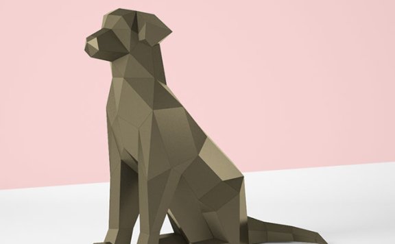 [低模] 大型犬 纸模型图纸