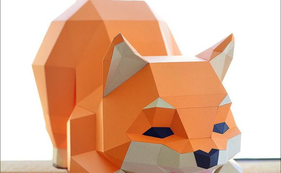 [低模] 小柴犬 纸模型图纸