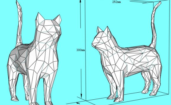 [低模] 猫(站) 纸模型图纸