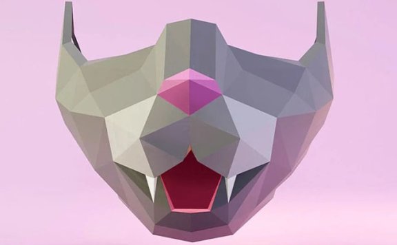 猫面具/口罩 纸模型图纸