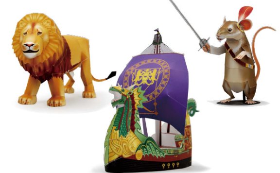 纳尼亚传奇 阿斯兰/雷佩契普/黎明踏浪号 纸模型图纸