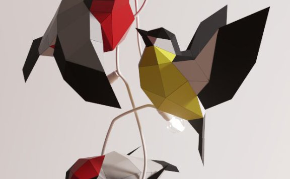 [低模] birds小鸟 纸模型图纸