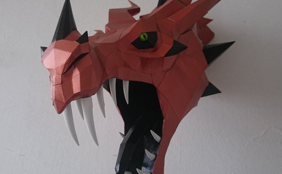 龙头 墙饰/壁挂纸模型图纸