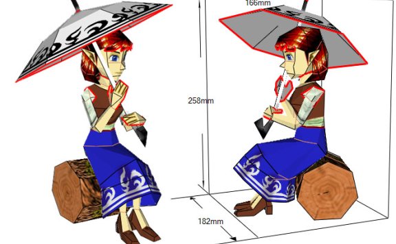 塞尔达传说 Anju 纸模型图纸