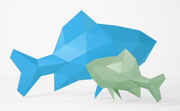 [低模] Fish 鱼 纸模型图纸