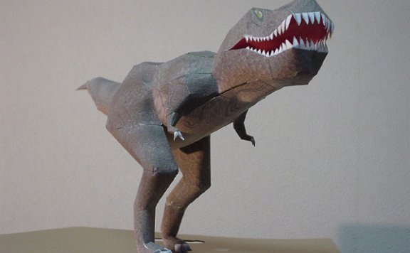 [低模] 霸王龙 简易纸模型图纸