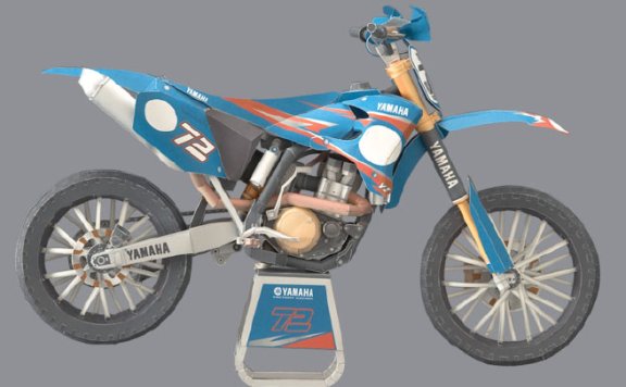YZ450FM 越野摩托车纸模型图纸