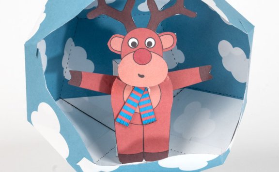 圣诞小球 3套可动纸模型图纸