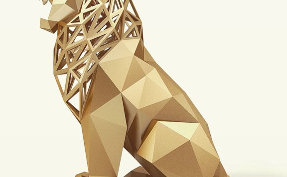 [低模] 咆哮狮子 纸模型图纸