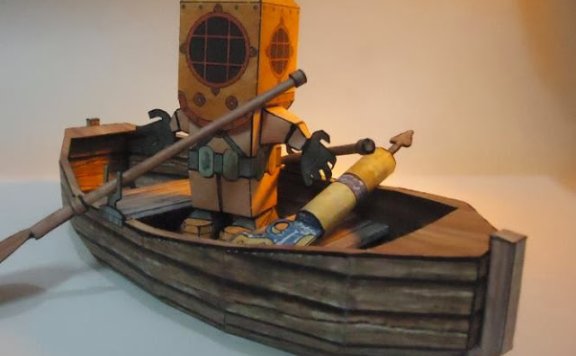 潜水服 简易纸模型图纸