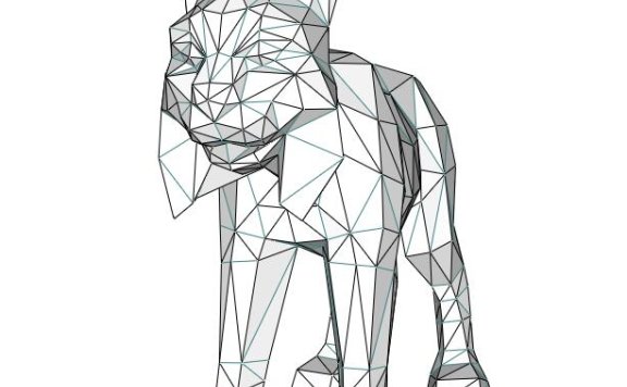 [低模] 猞猁 纸模型图纸