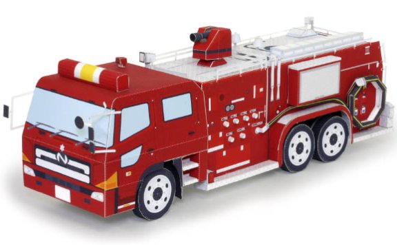 化学消防车 纸模型图纸