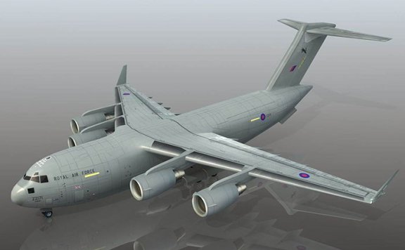 C-17环球霸王III 运输机纸模型图纸