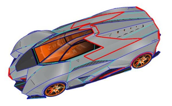 兰博基尼 Egoista 纸模型图纸