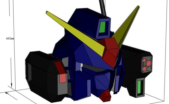 高达头盔 2款可穿戴纸模型图纸