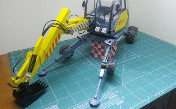 多用途蜘蛛挖掘机 纸模型图纸