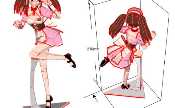 凉宫春日的忧郁 朝比奈实玖留 纸模型图纸