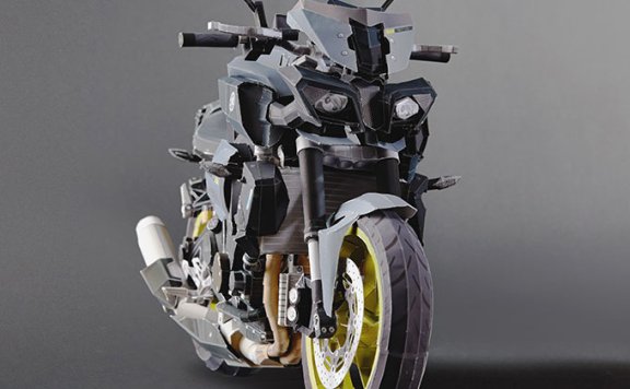 [精细] 雅马哈 MT-10 摩托车 纸模型图纸