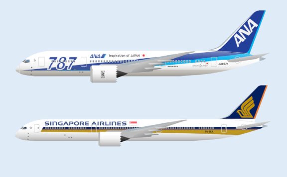 波音787 超远程中型客机 2款纸模型图纸
