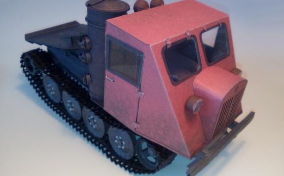 КТ-12 履带拖拉机 纸模型图纸