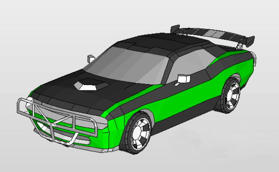 速度与激情7 道奇挑战者 纸模型图纸