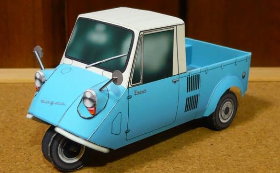 马自达三轮车 K360 纸模型图纸
