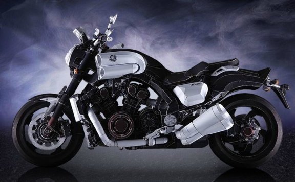 YAMAHA VMAX摩托车(超精细+简化版) 纸模型图纸